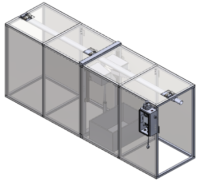Hydroponic herb harvester — CAD detail