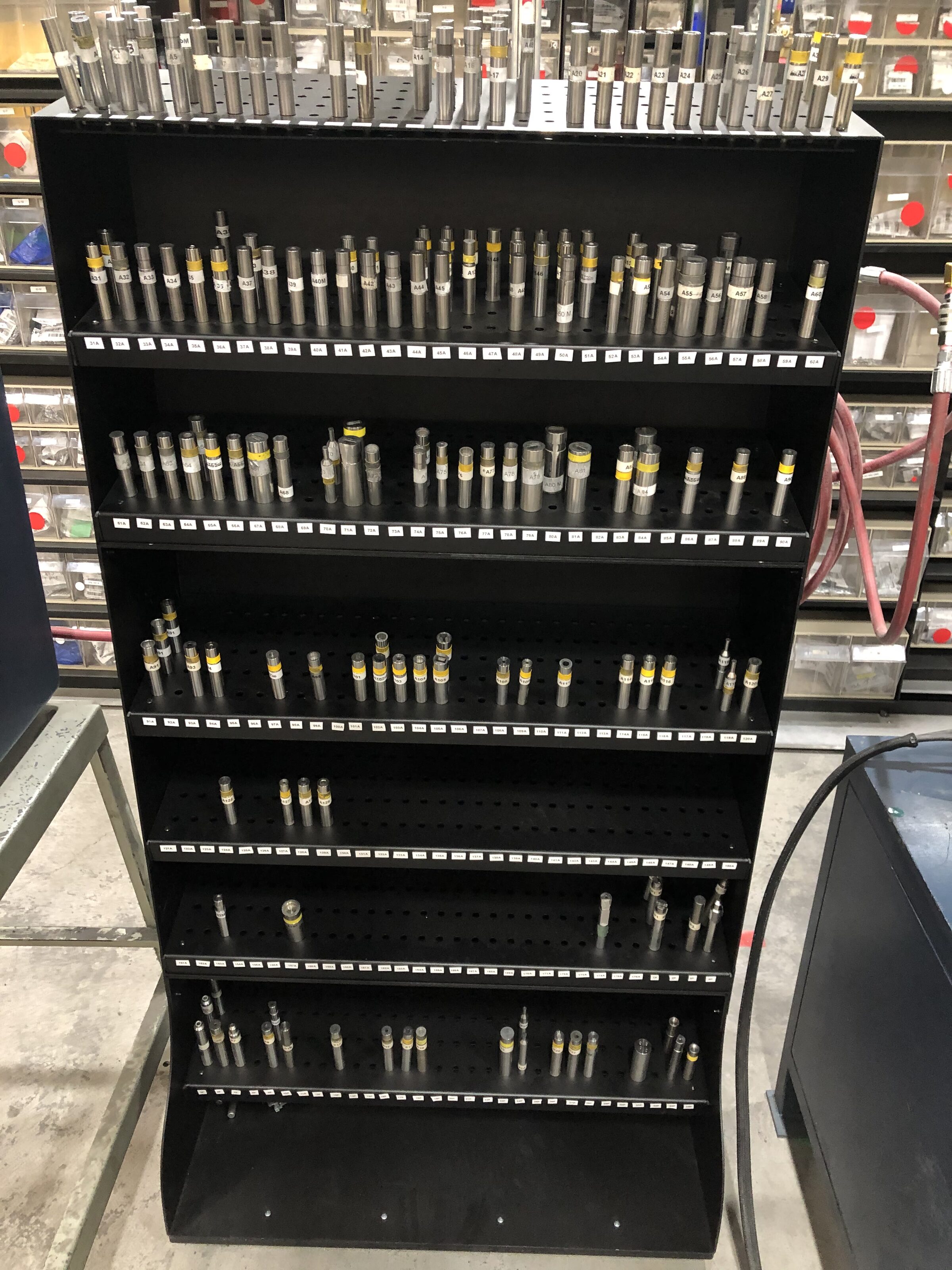 PEM tool shelving — detail