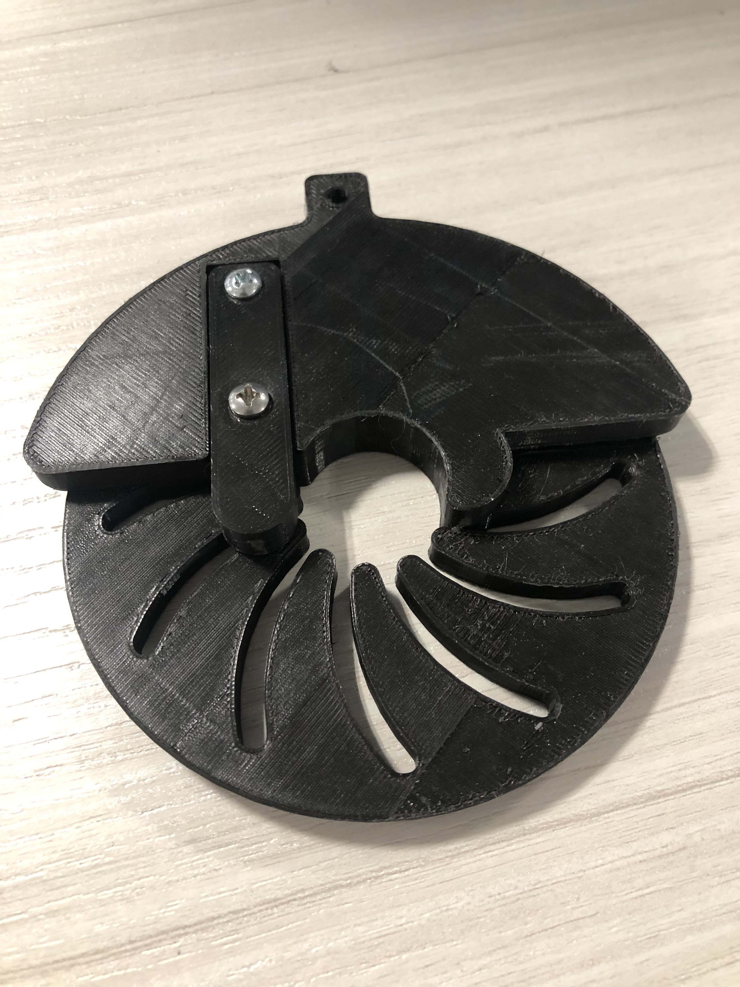 Spindle sander guard — detail